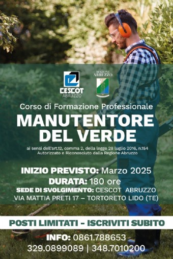 CORSO MANUTENTORE DEL VERDE
