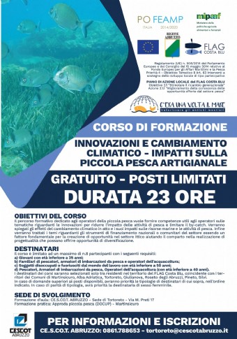 CORSO GRATUITO - Innovazioni e cambiamento climatico impatti sulla piccola pesca artigianale